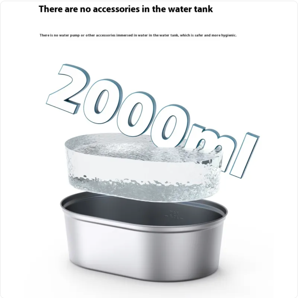 Distributeur d'eau automatique en acier inoxydable Uha pour animaux de compagnie